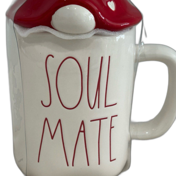 Rae Dunn Artisan Collection by Magenta “ Soul Mate” Ceramic Gnome Mug w/ Lid. - Picture 8 of 8